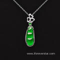 Imperial Green Jadeite Jade Yokohama Bean Pendant